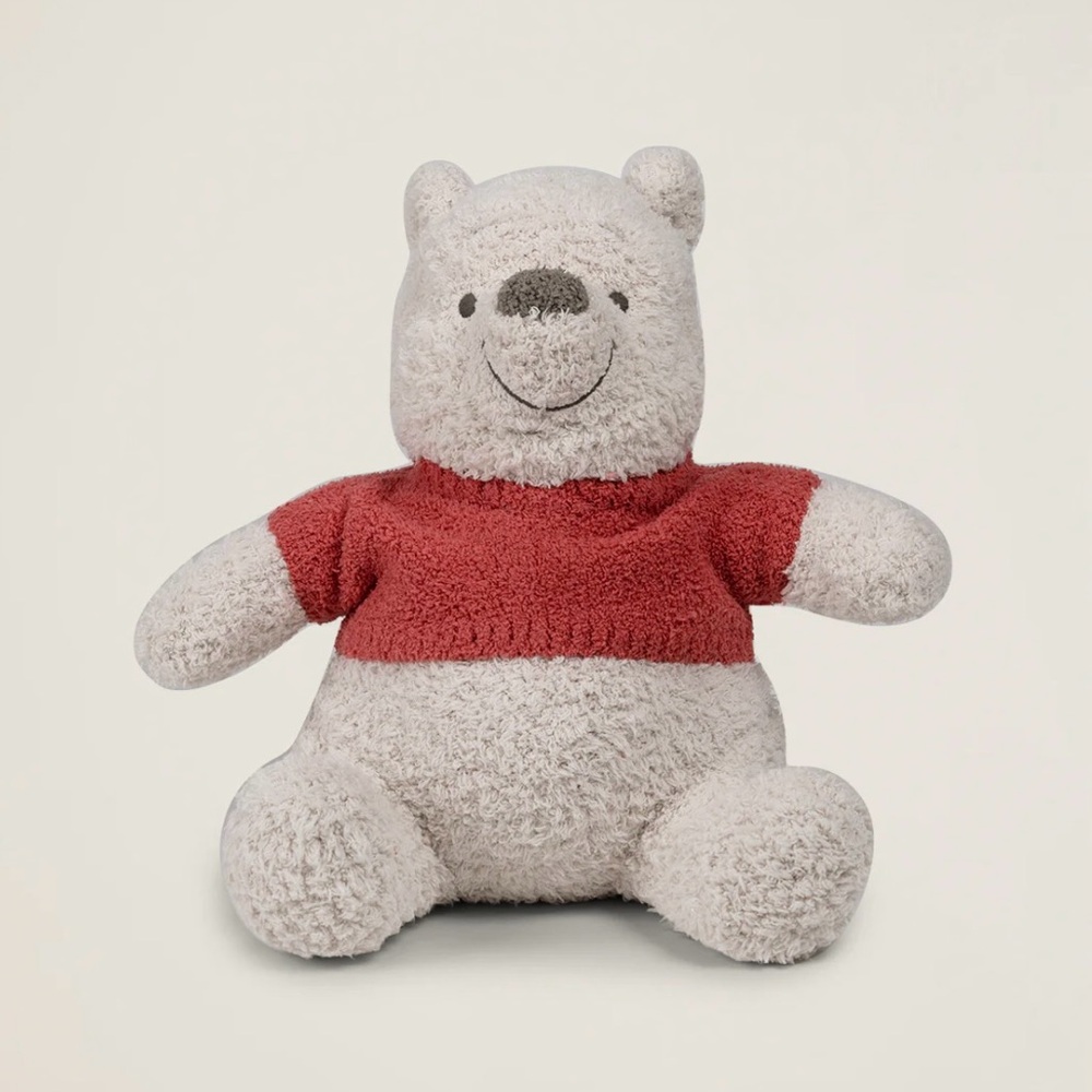 Barefoot Dreams CozyChic Disney Winnie the Pooh Buddie Baby Lovey Gray White